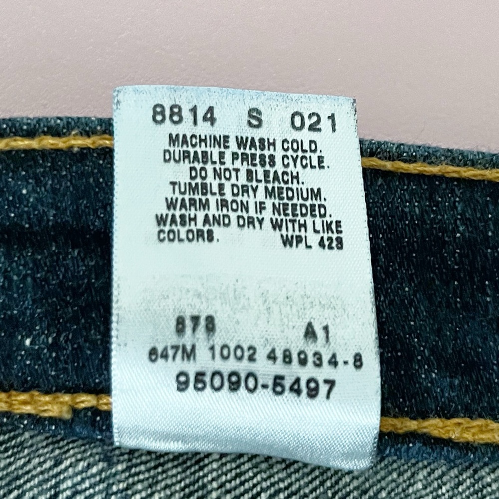 Vintage 2002 Y2K Levi's Dark Wash Denim Maxi Skirt w/ Side Slit Made in USA - Picture 4 of 4